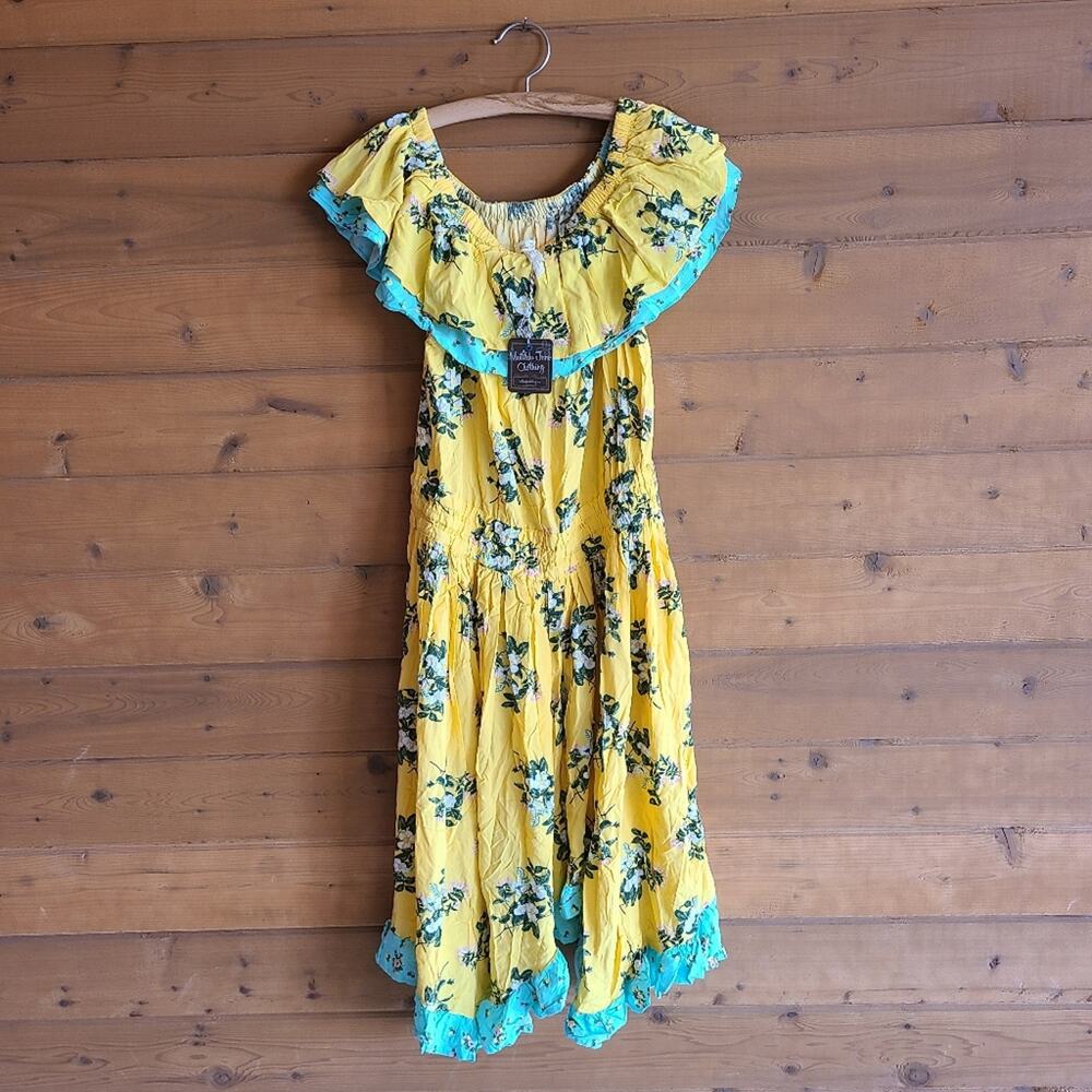 Matilda Jane Dress Hooked On A Feeling NWT Large Boho Yellow Cottagecore Prairie - Picture 2 of 4